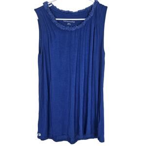 Soft Surroundings Tank Top Sleeveless Tank Top Women M Blue Sofia Tunic Top